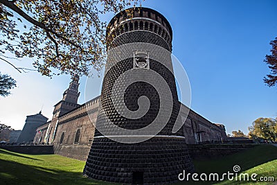 Castello Sforzesco, Milan Stock Photo